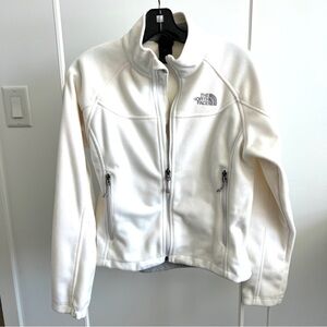 The North Face White Fleece Windwall Jacket